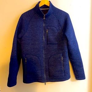 Banana Republic athletic jacket in navy blue with double zipper and pockets, M